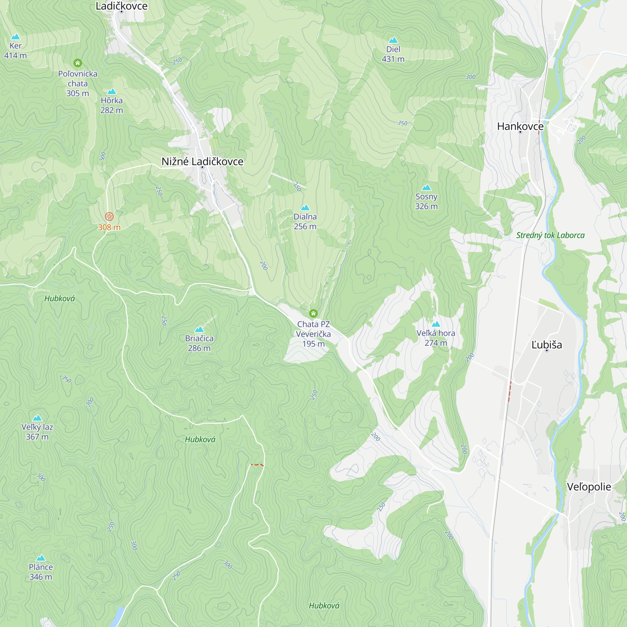 Chata PZ Veverička map