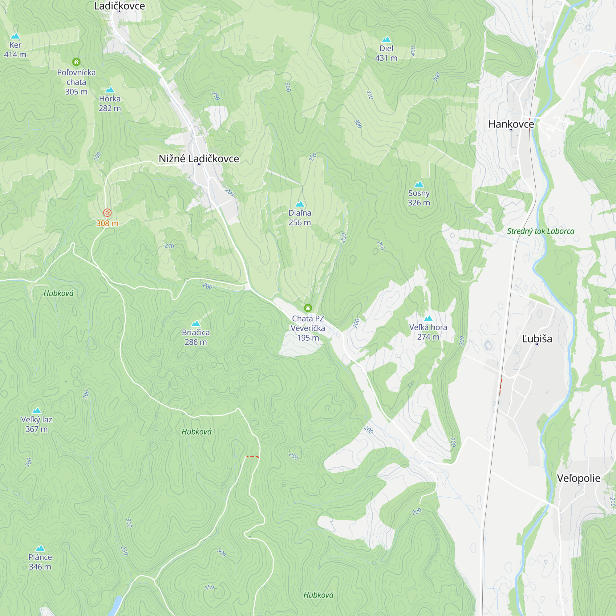 Chata PZ Veverička map
