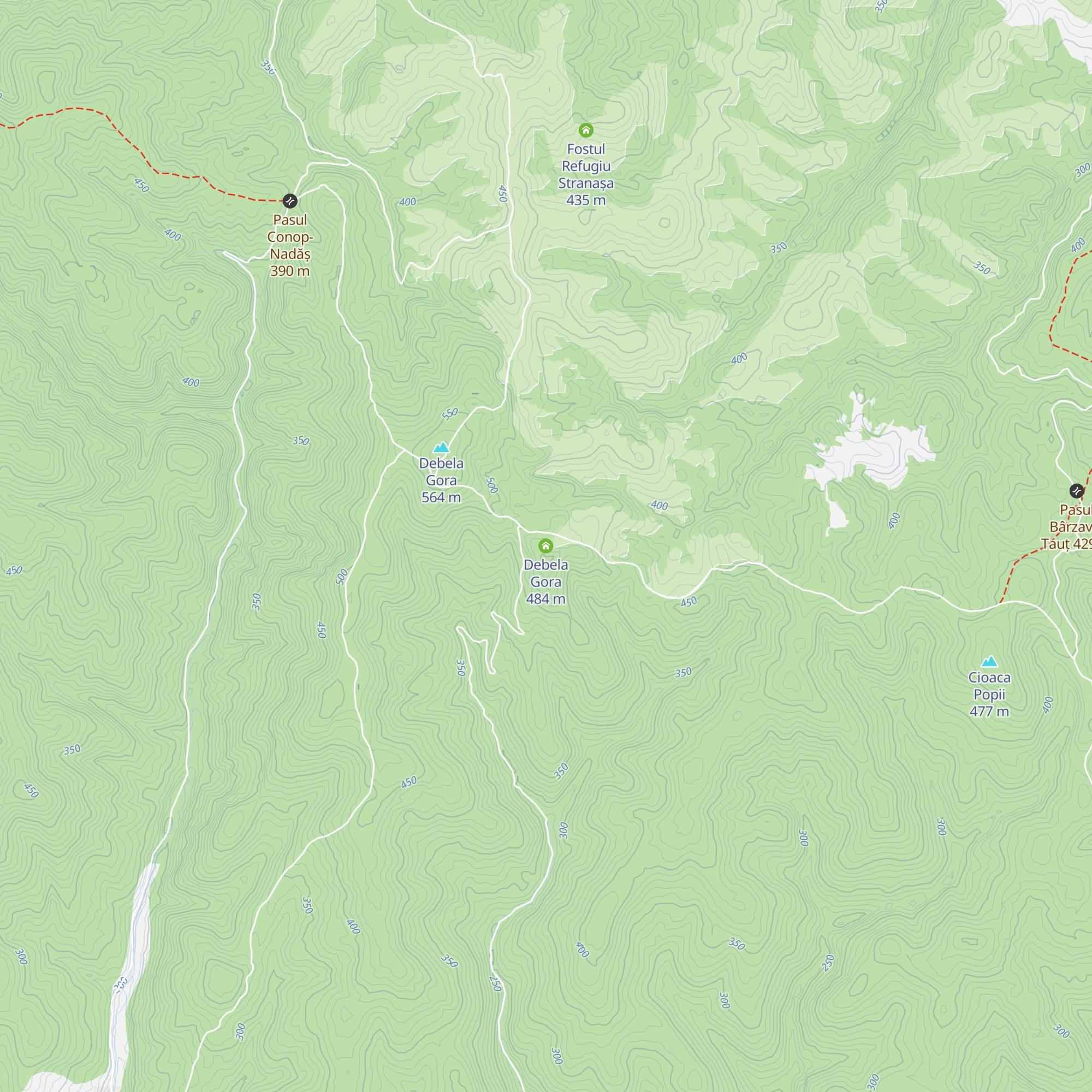 Debela Gora map