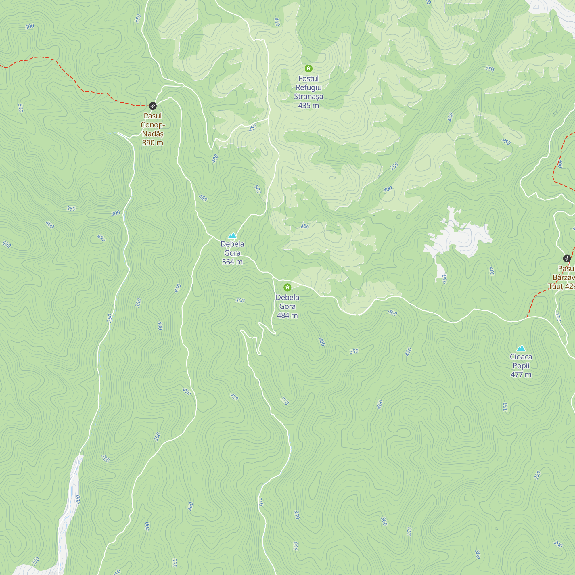 Debela Gora map