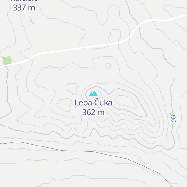Map of Lepa Čuka