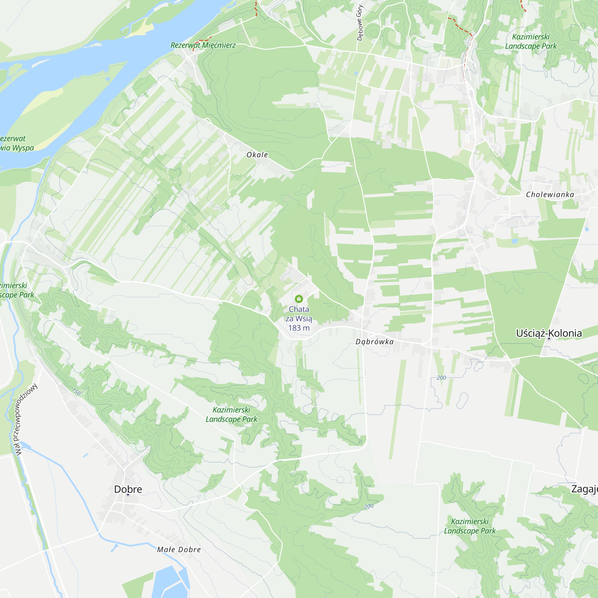 Chata za Wsią map