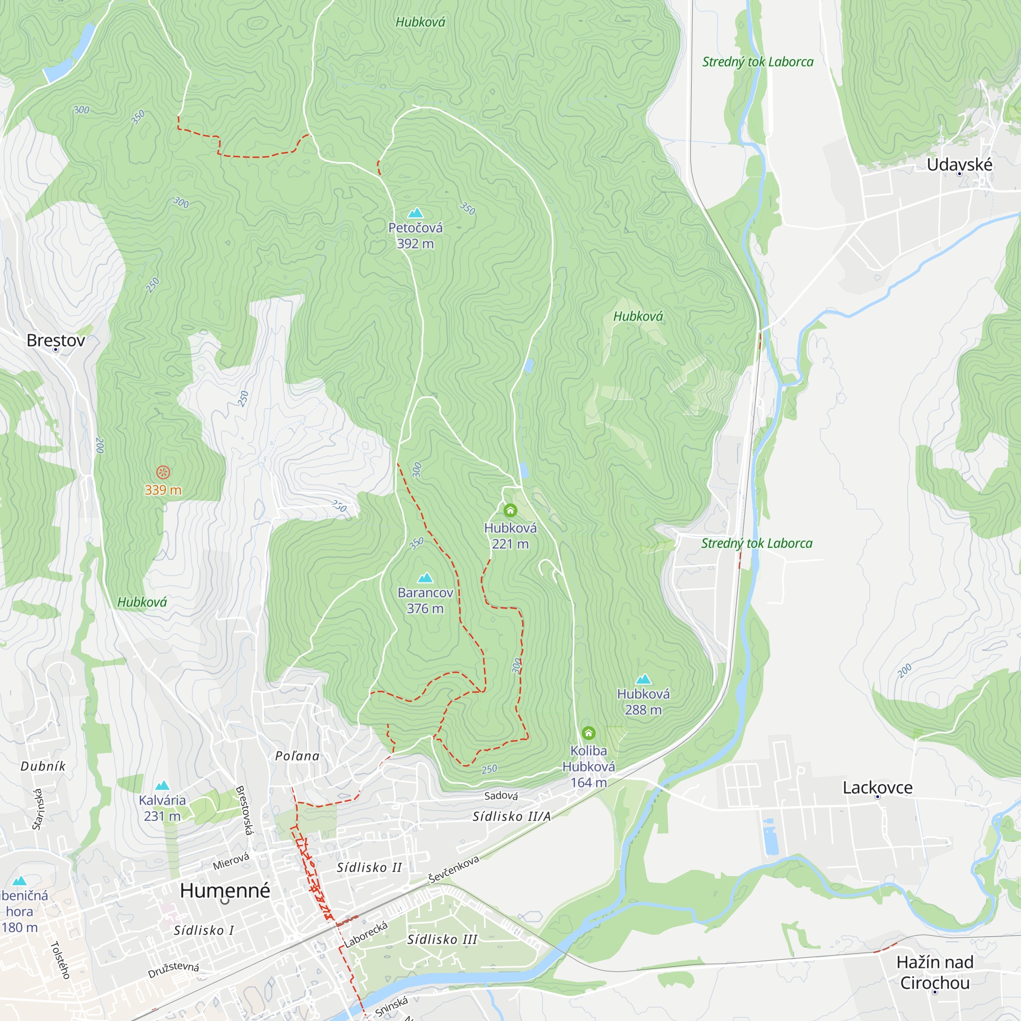 Hubková map