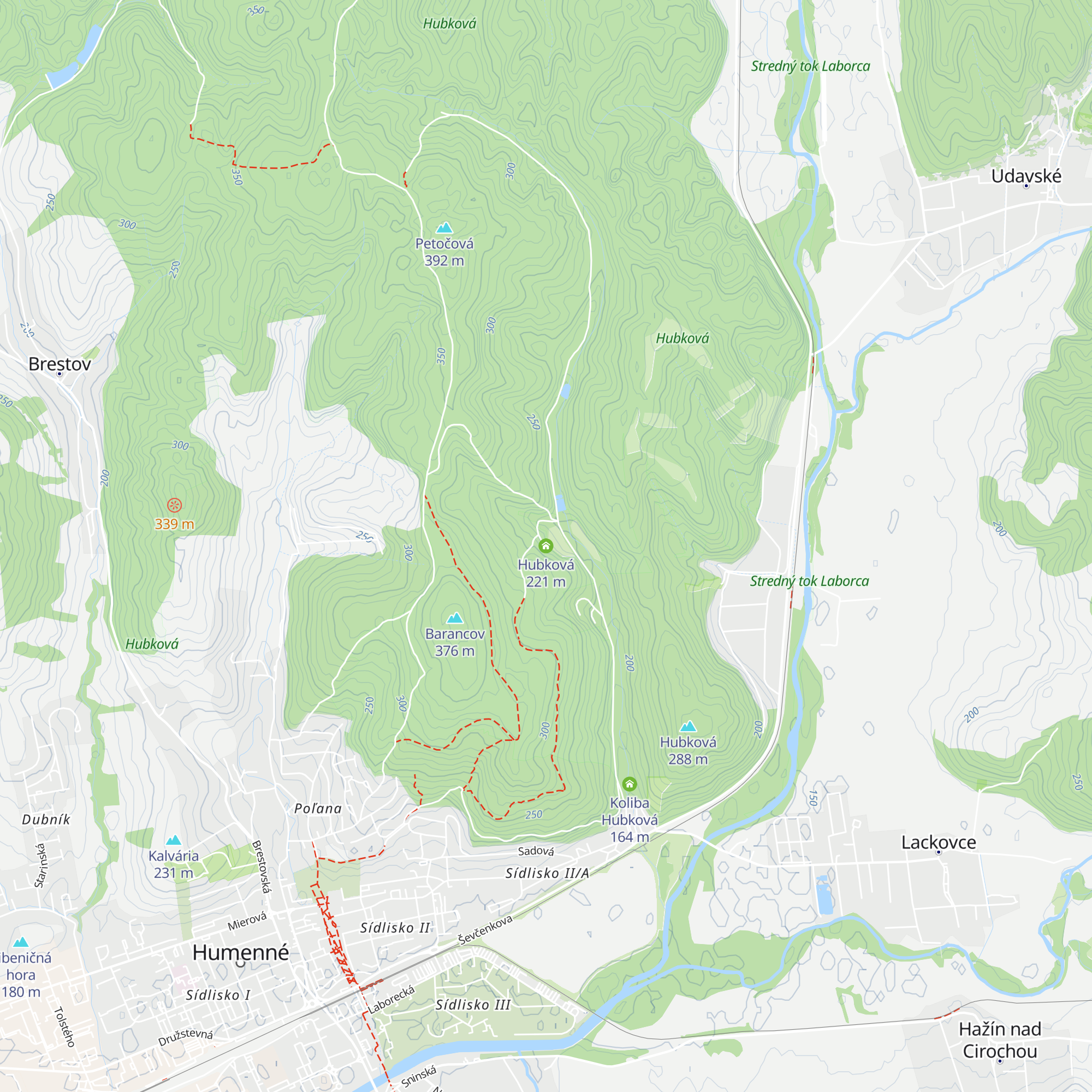 Hubková map