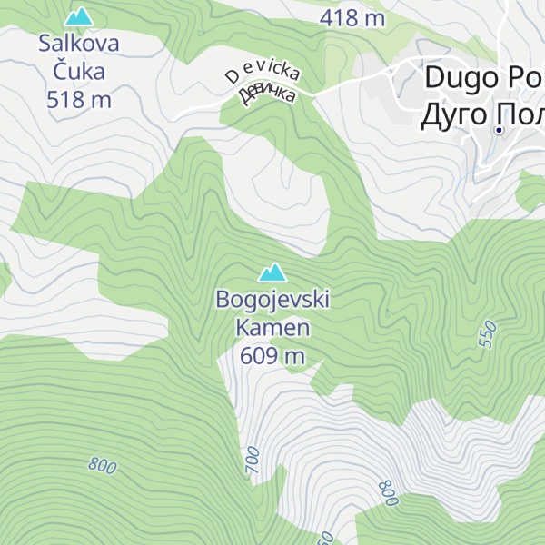 Map of Bogojevski Kamen