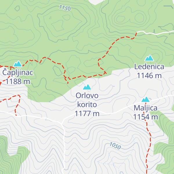 Map of Orlovo korito