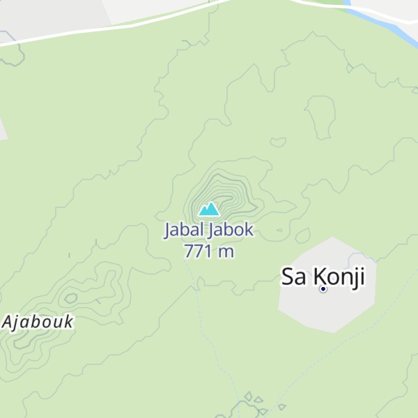 Map of Jabal Jabok