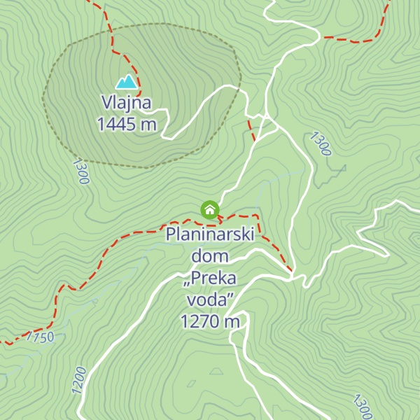 Map of Planinarski dom „Preka voda”