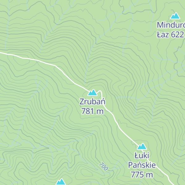 Map of Zrubań