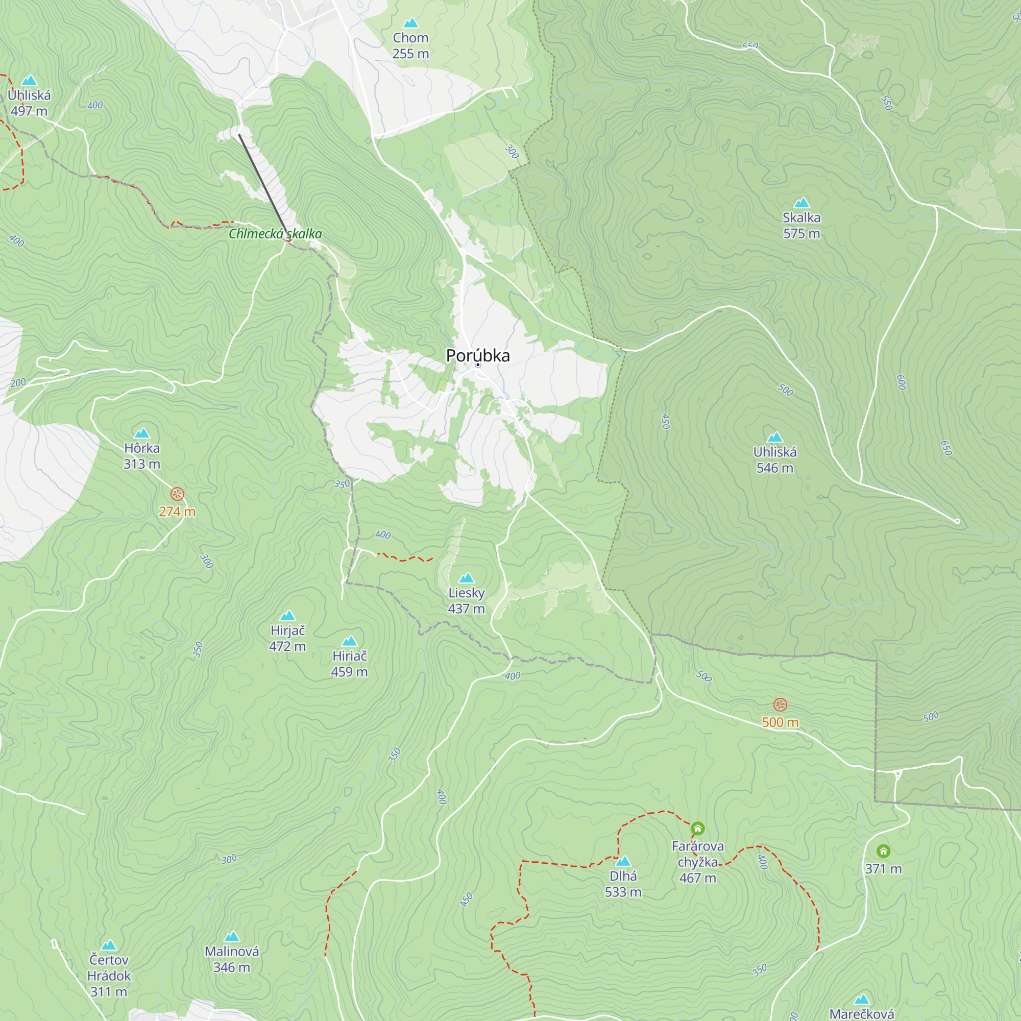 Poľovnícka chata map