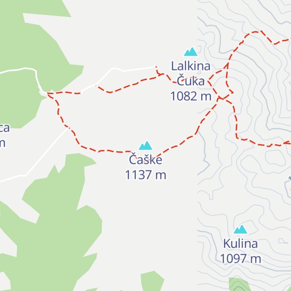 Map of Čaške