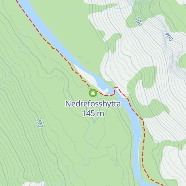 Map of Nedrefosshytta