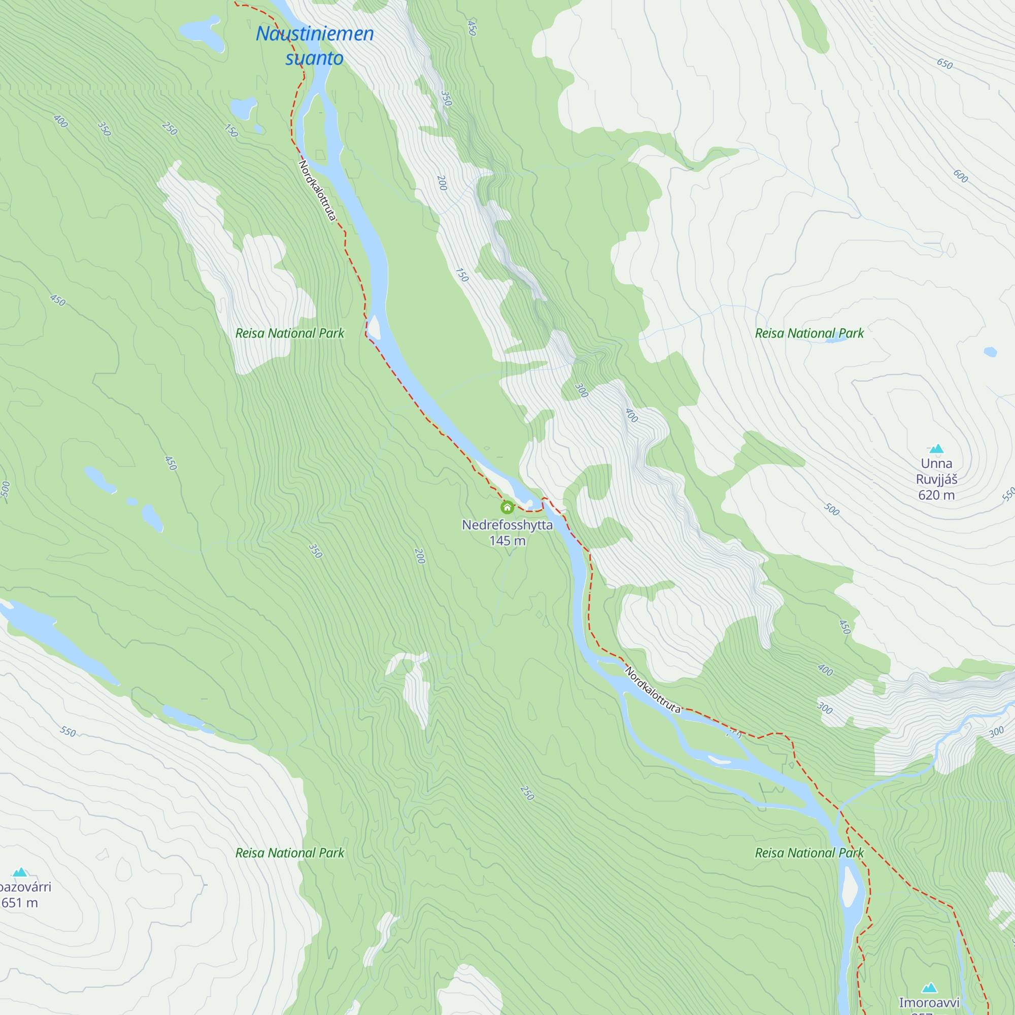 Nedrefosshytta map