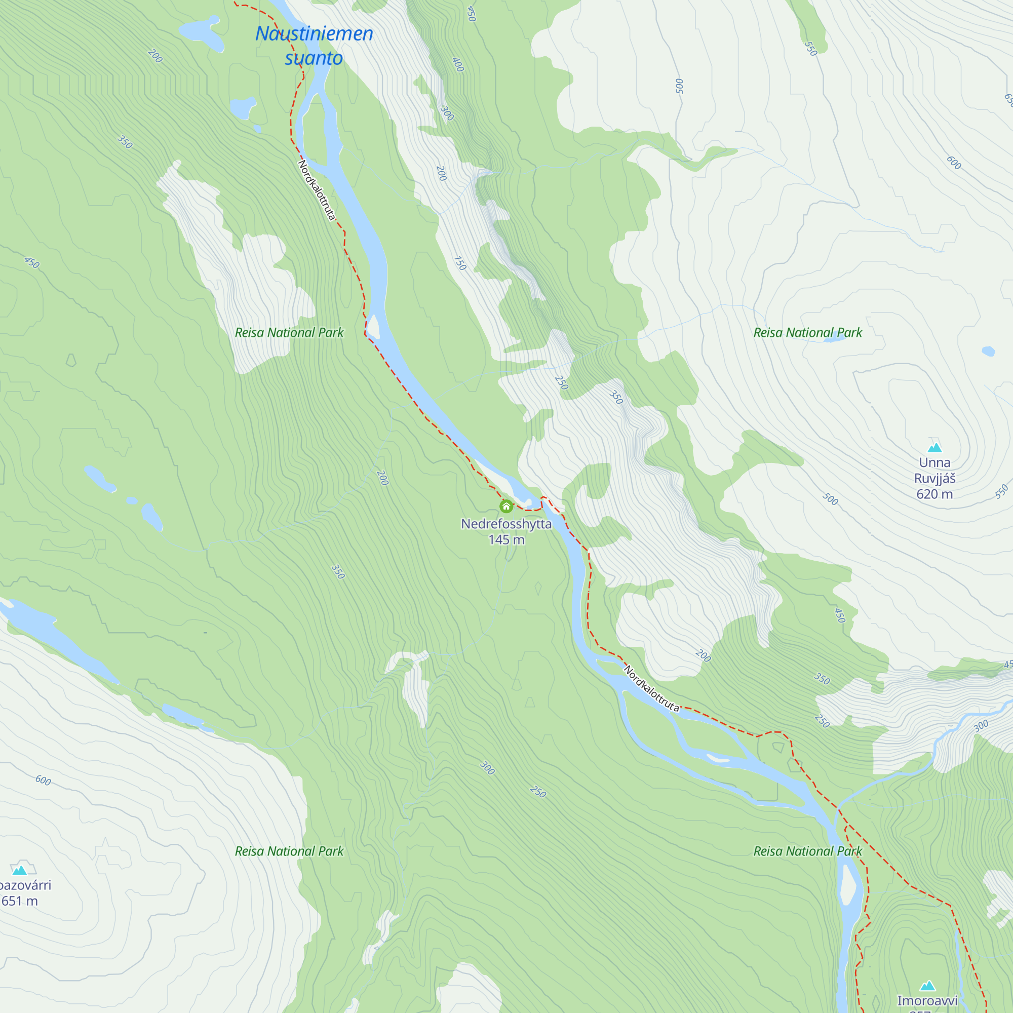 Nedrefosshytta map