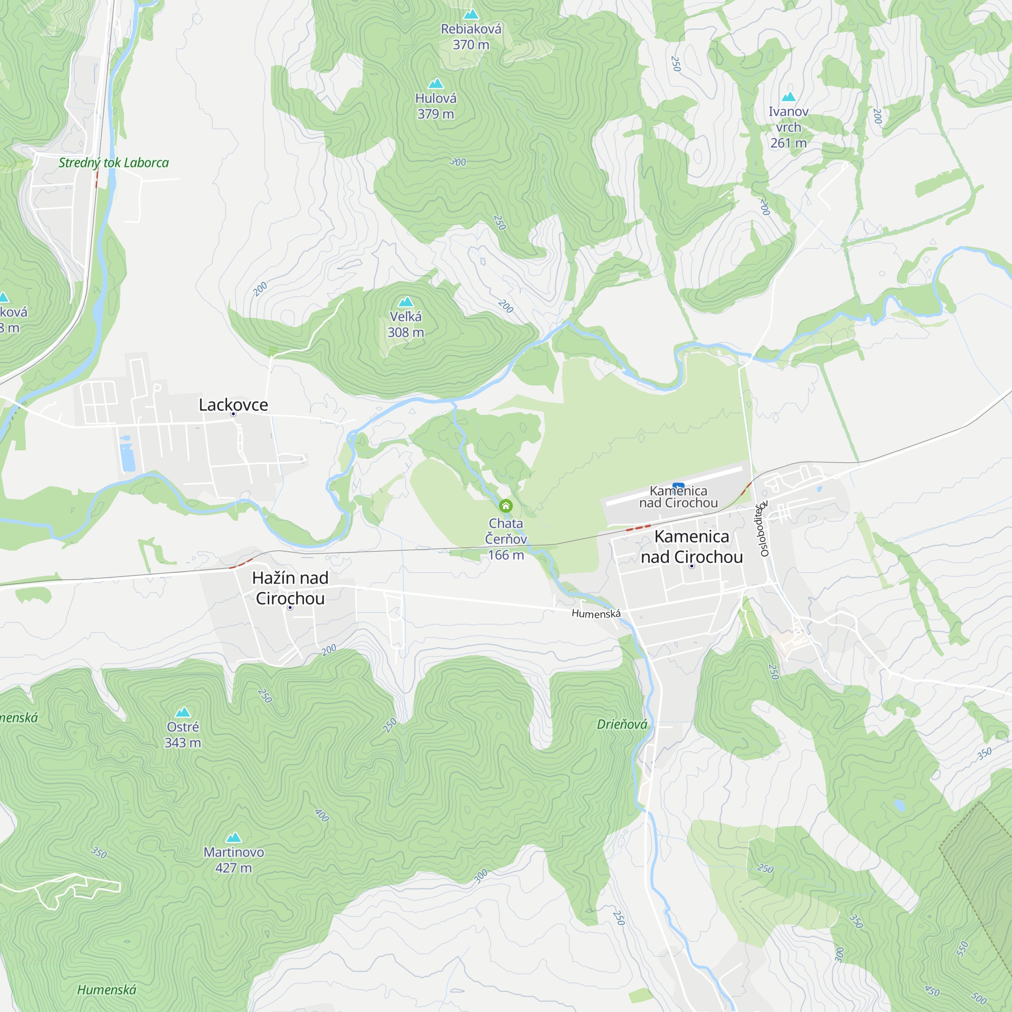 Chata Čerňov map