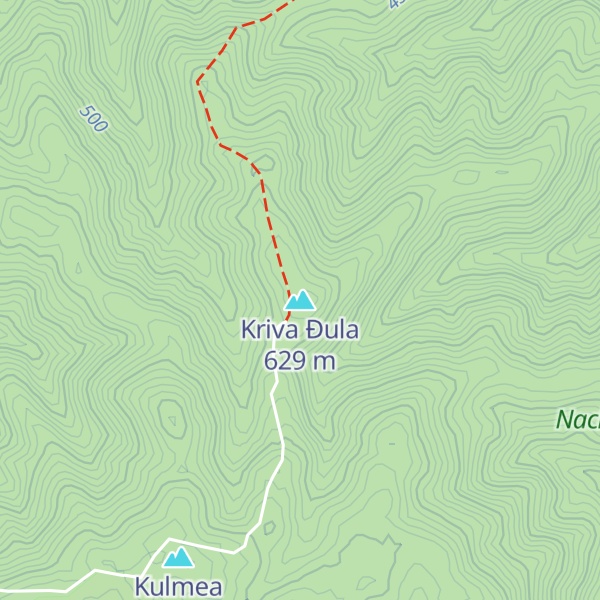 Map of Kriva Đula