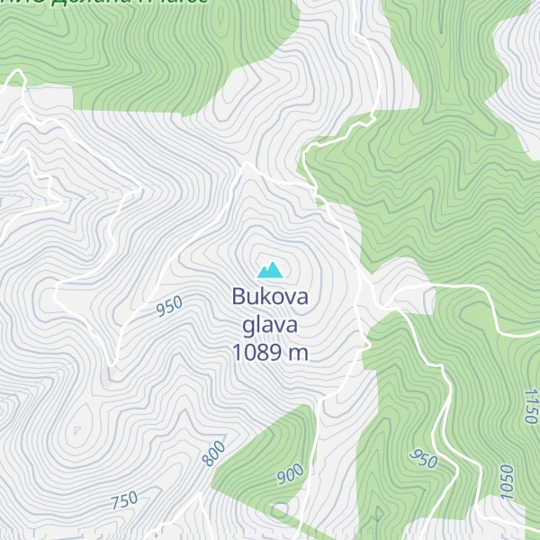 Map of Bukova glava