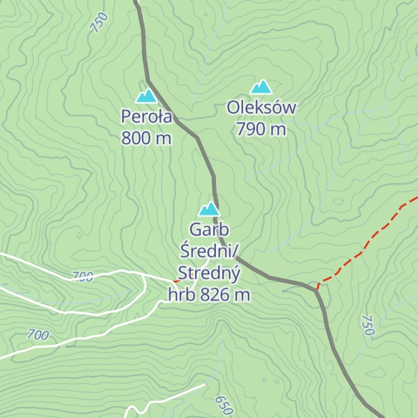 Map of Garb Średni/Stredný hrb
