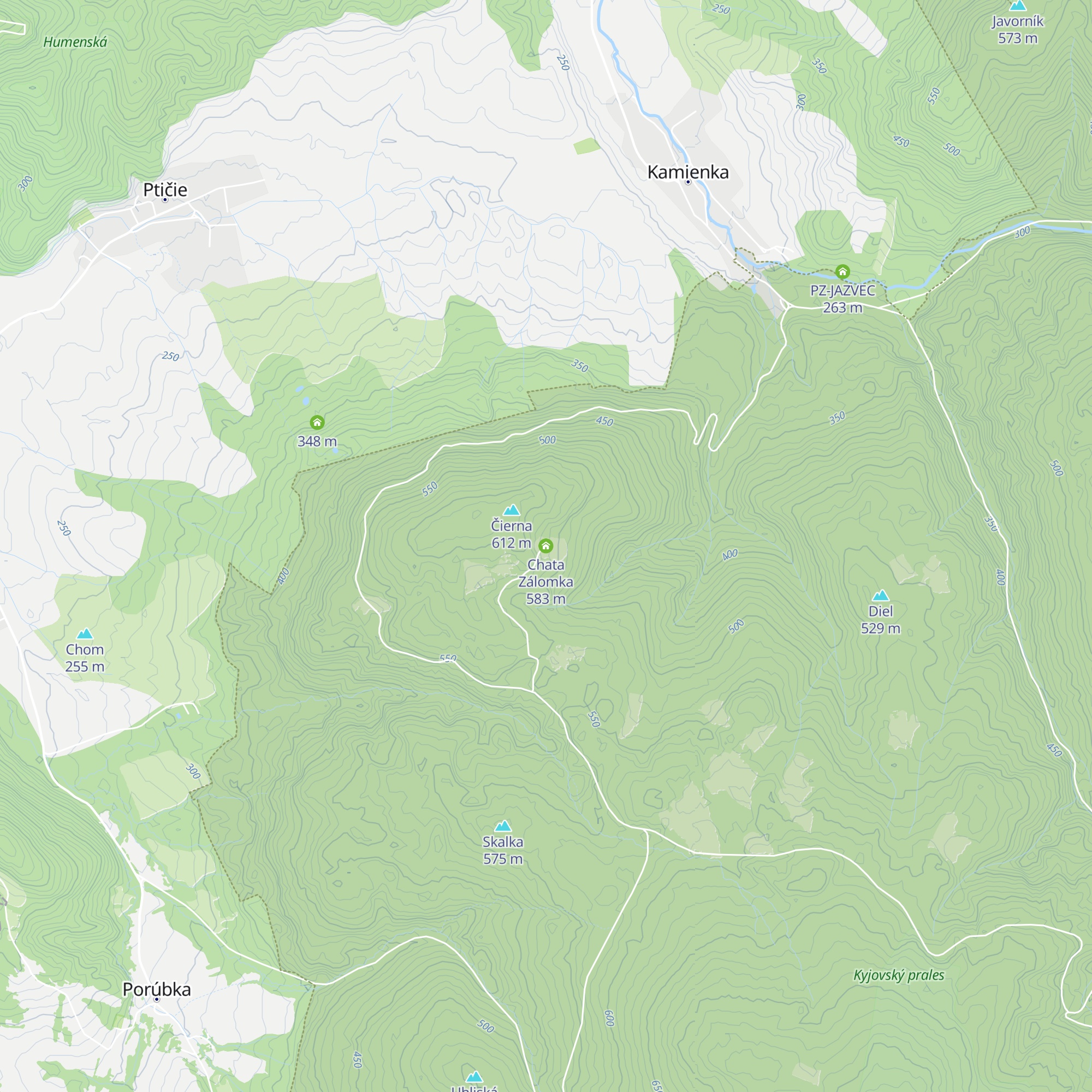Chata Zálomka map