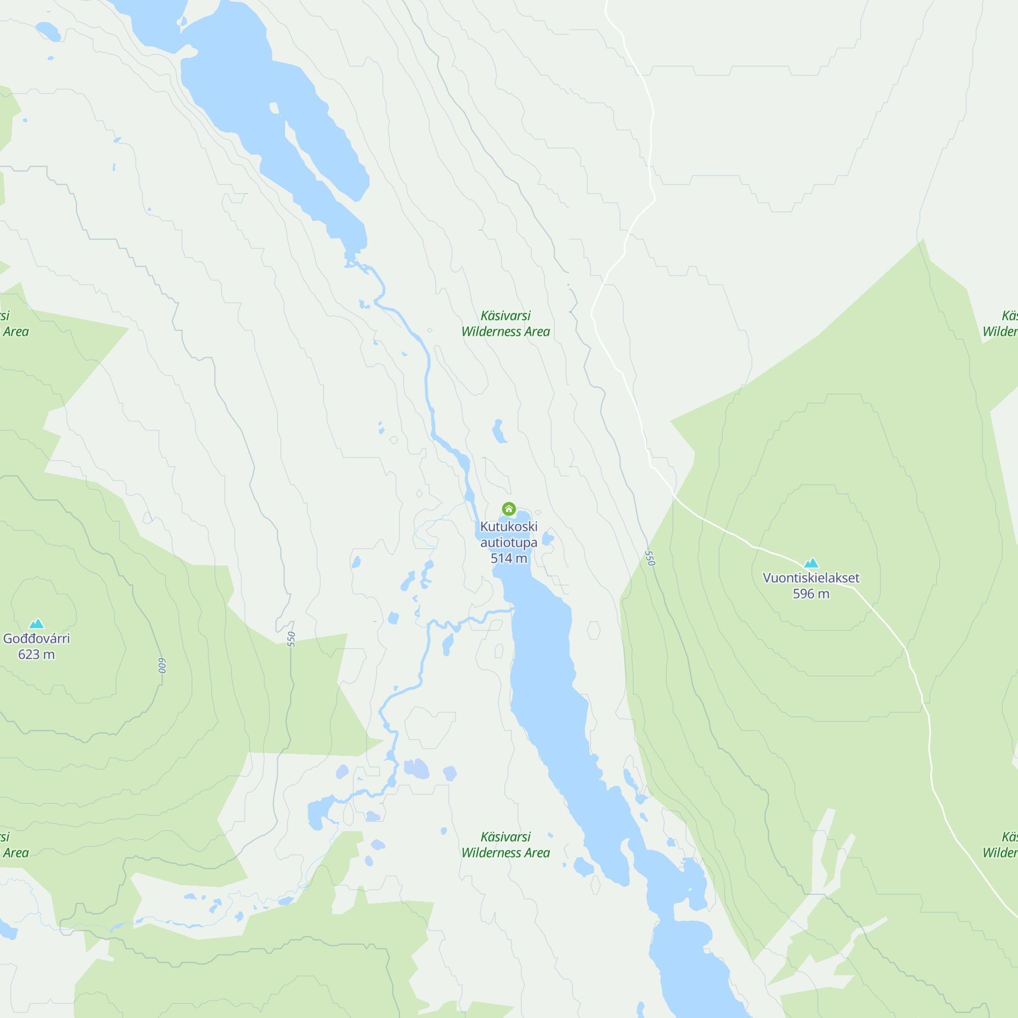 Kutukoski autiotupa map
