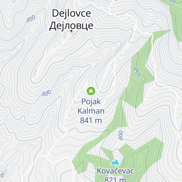Map of Pojak Kalman