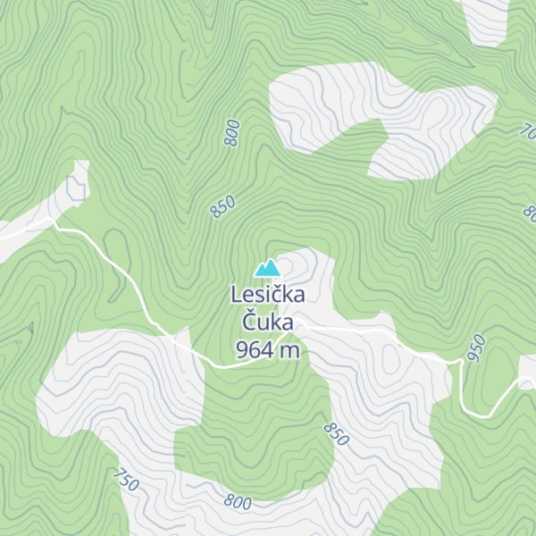 Map of Lesička Čuka