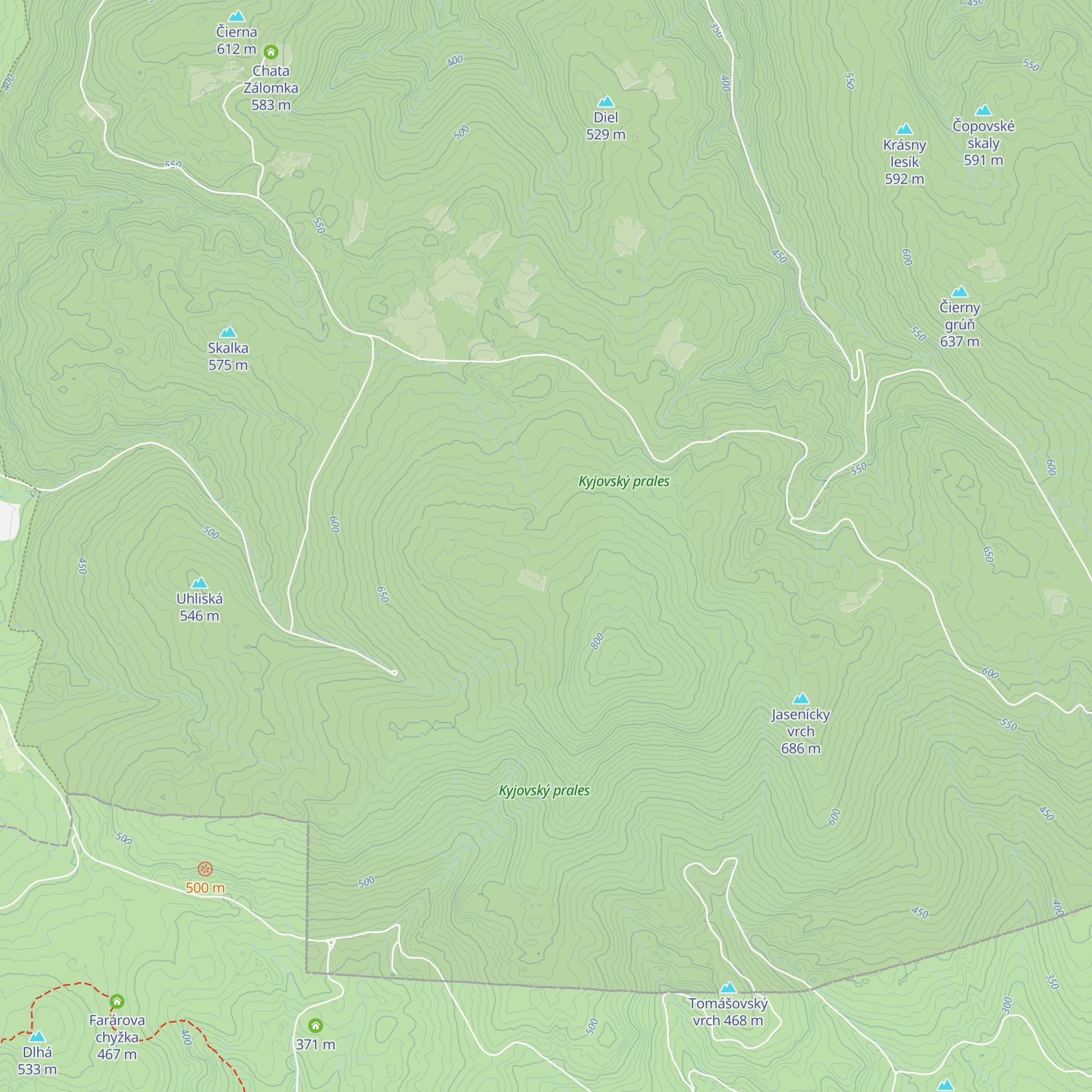 Chata Čierna hora map