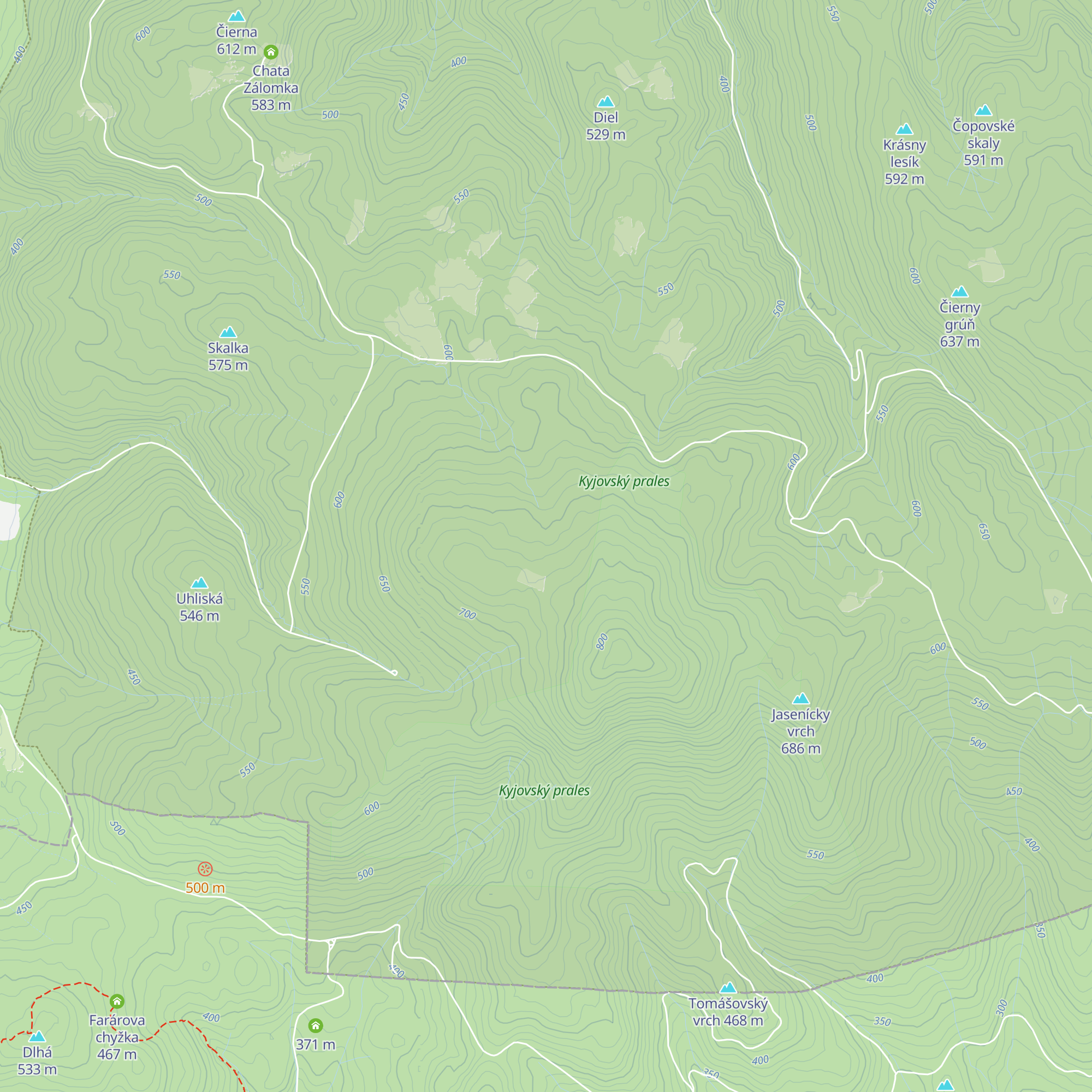 Chata Čierna hora map