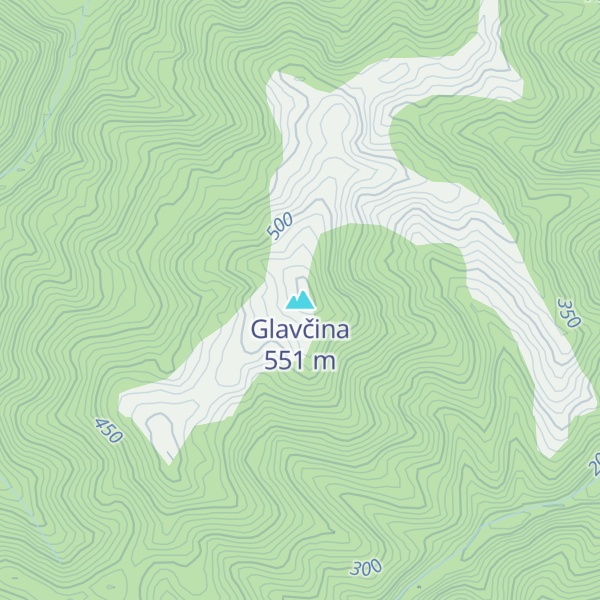 Map of Glavčina