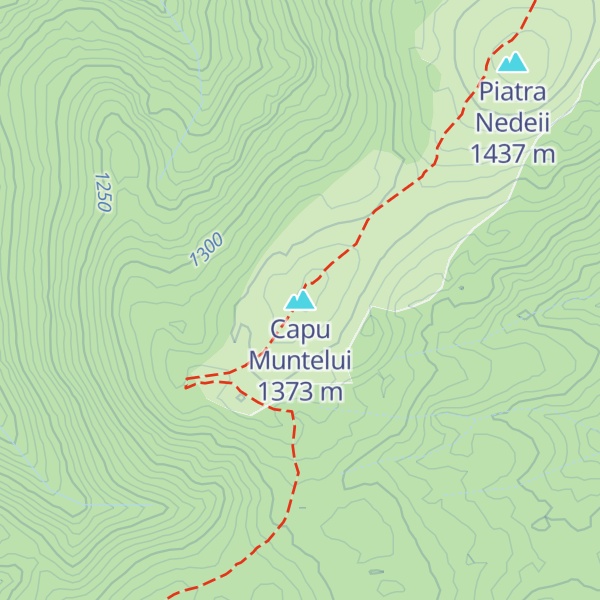 Map of Capu Muntelui