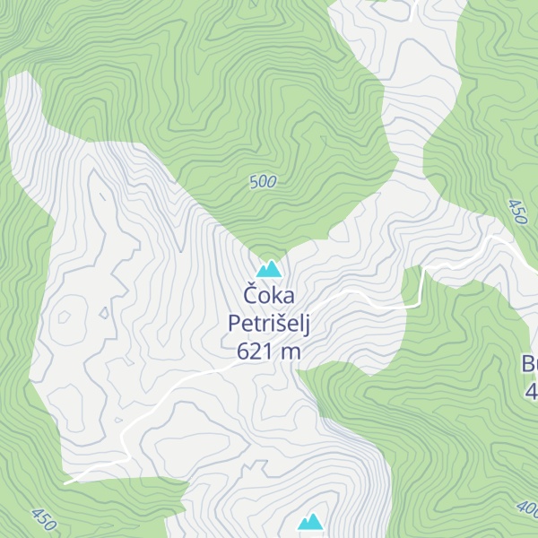 Map of Čoka Petrišelj