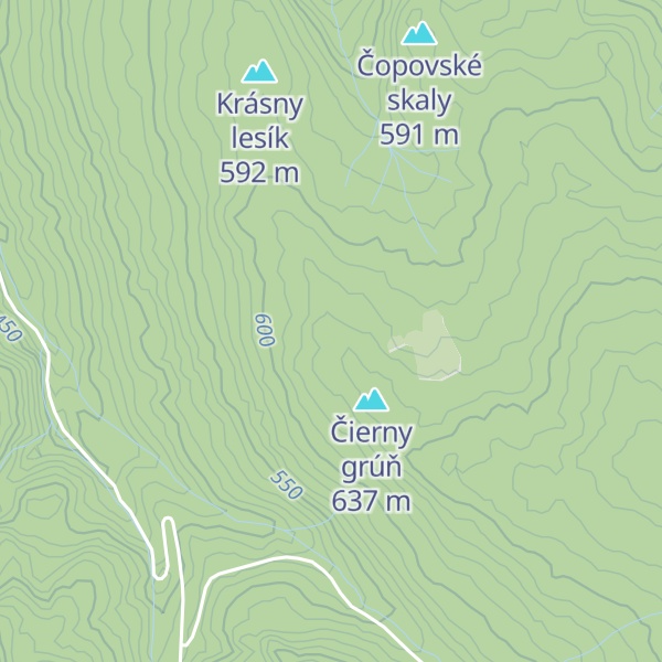 Map of Chata Čierny grúň - základy