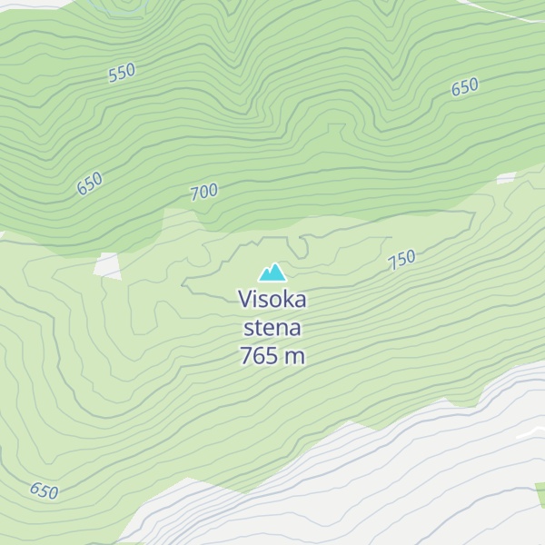 Map of Visoka stena
