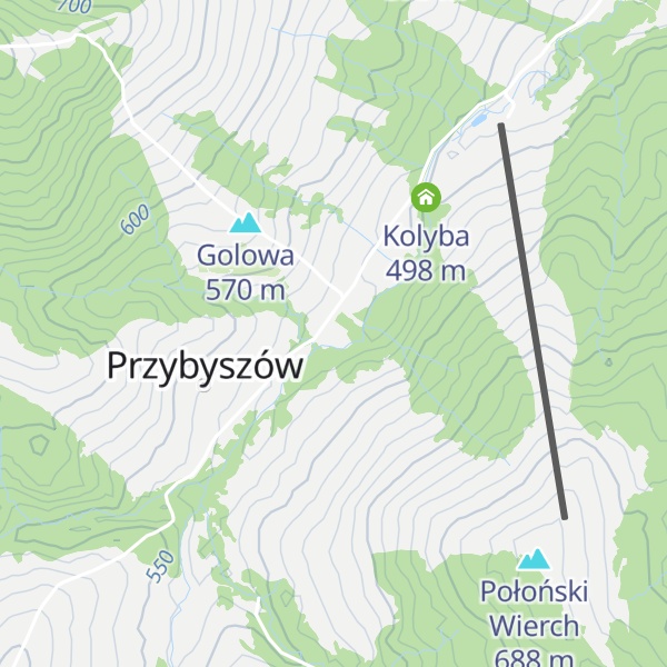 Map of Niedźwiedzia Dolina