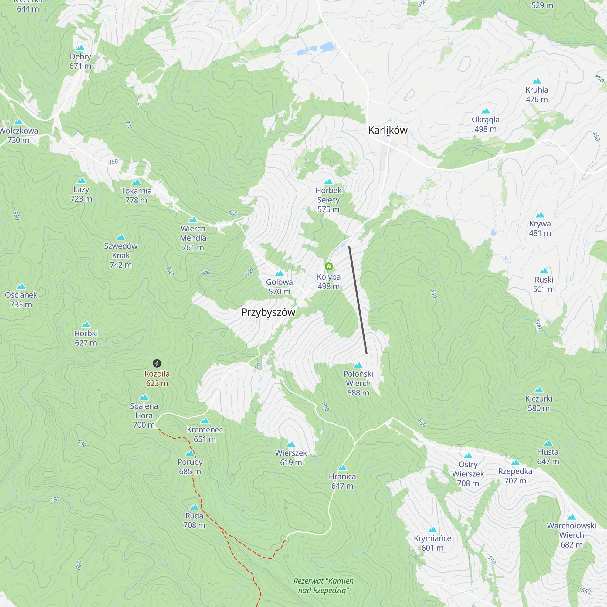Niedźwiedzia Dolina map