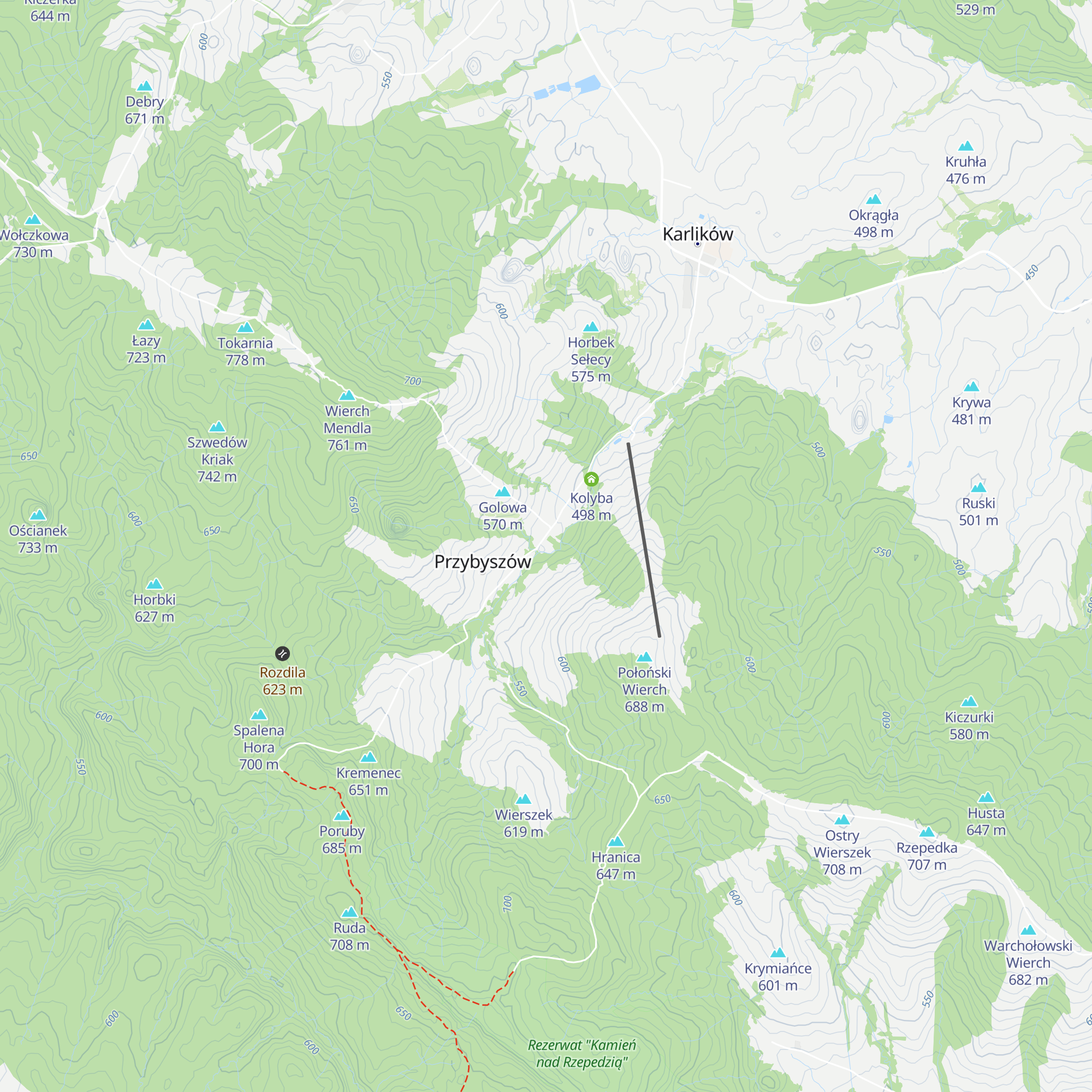 Niedźwiedzia Dolina map