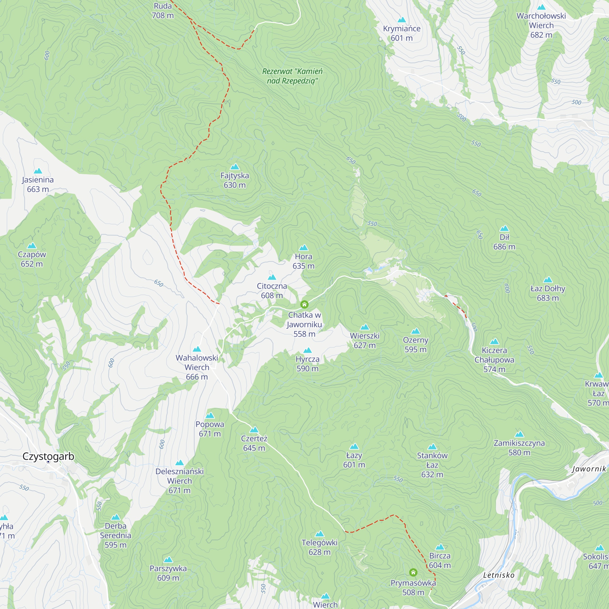 Chatka w Jaworniku map