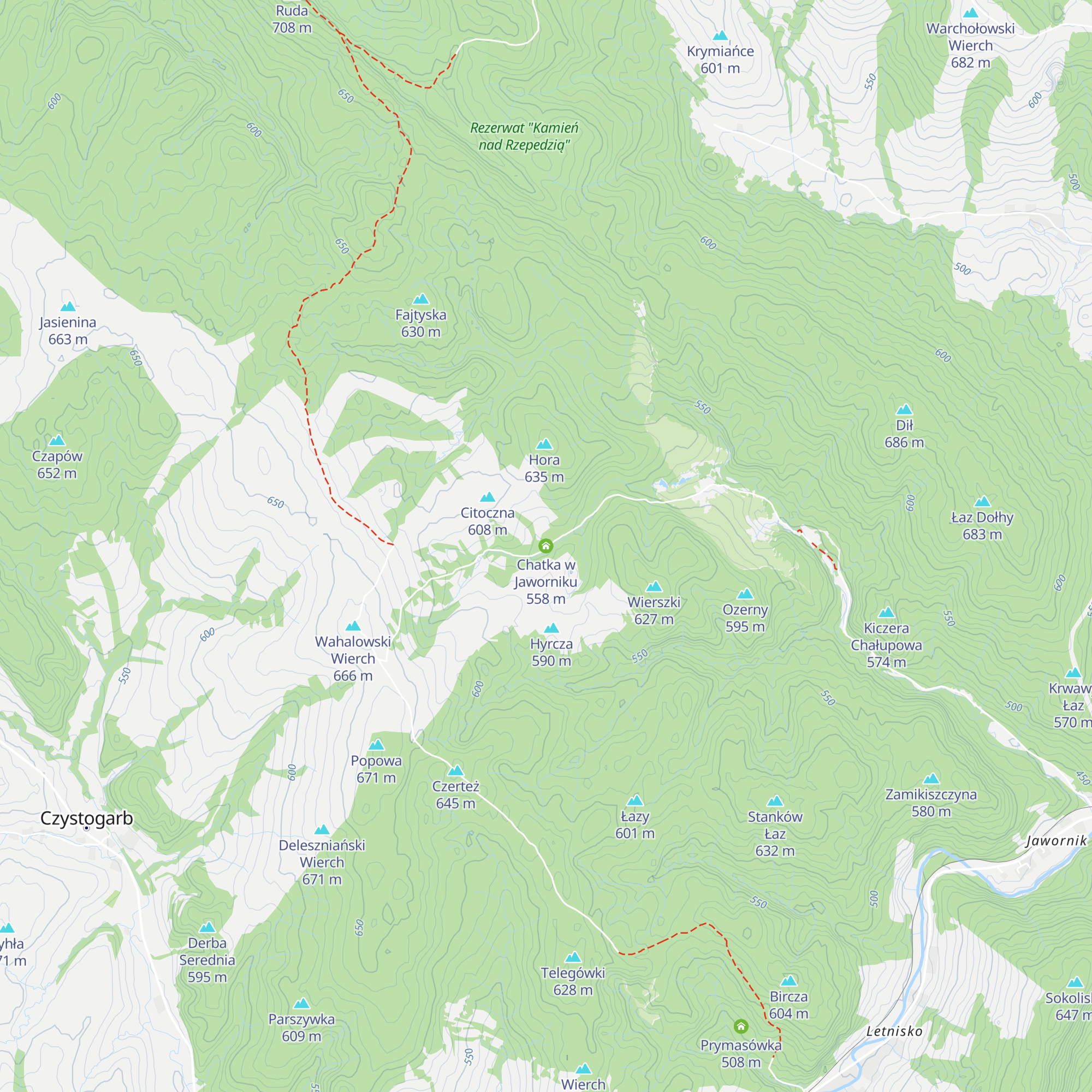 Chatka w Jaworniku map