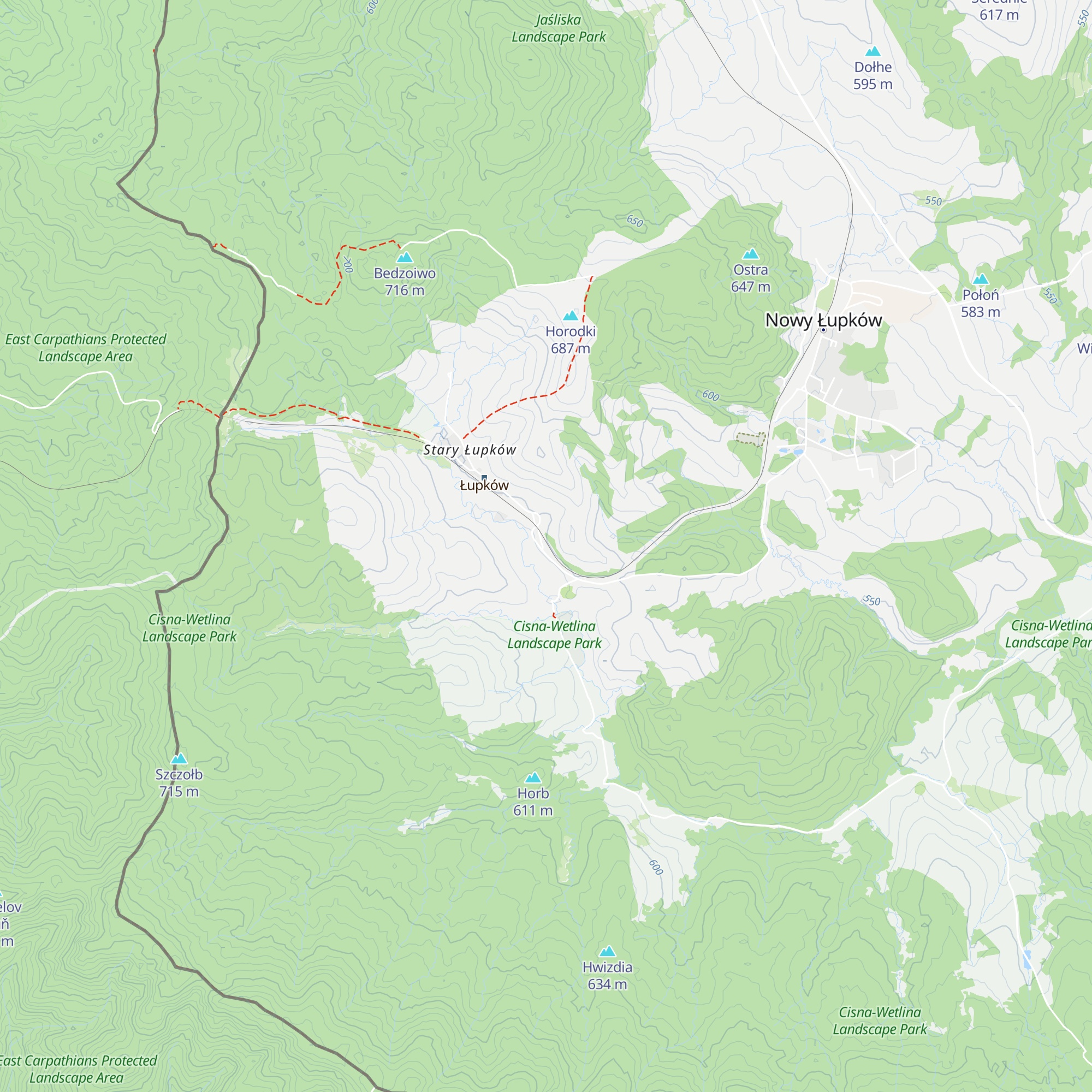 Łupków Łk1 map
