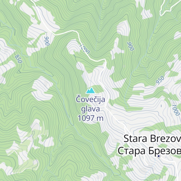 Map of Čovečija glava