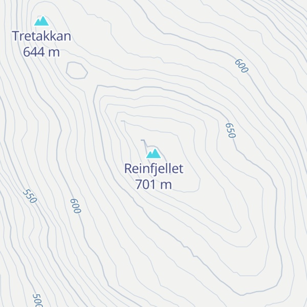 Map of Reinfjellet