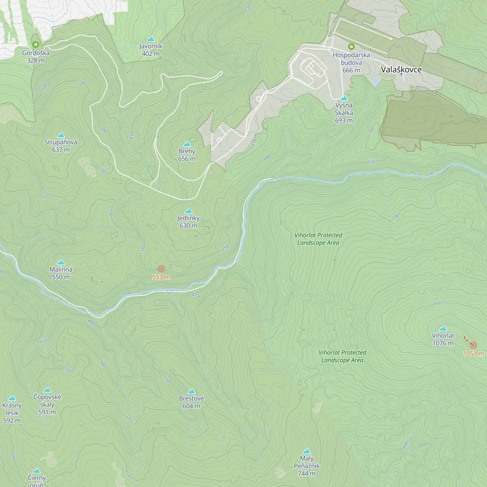 Chata Klin map