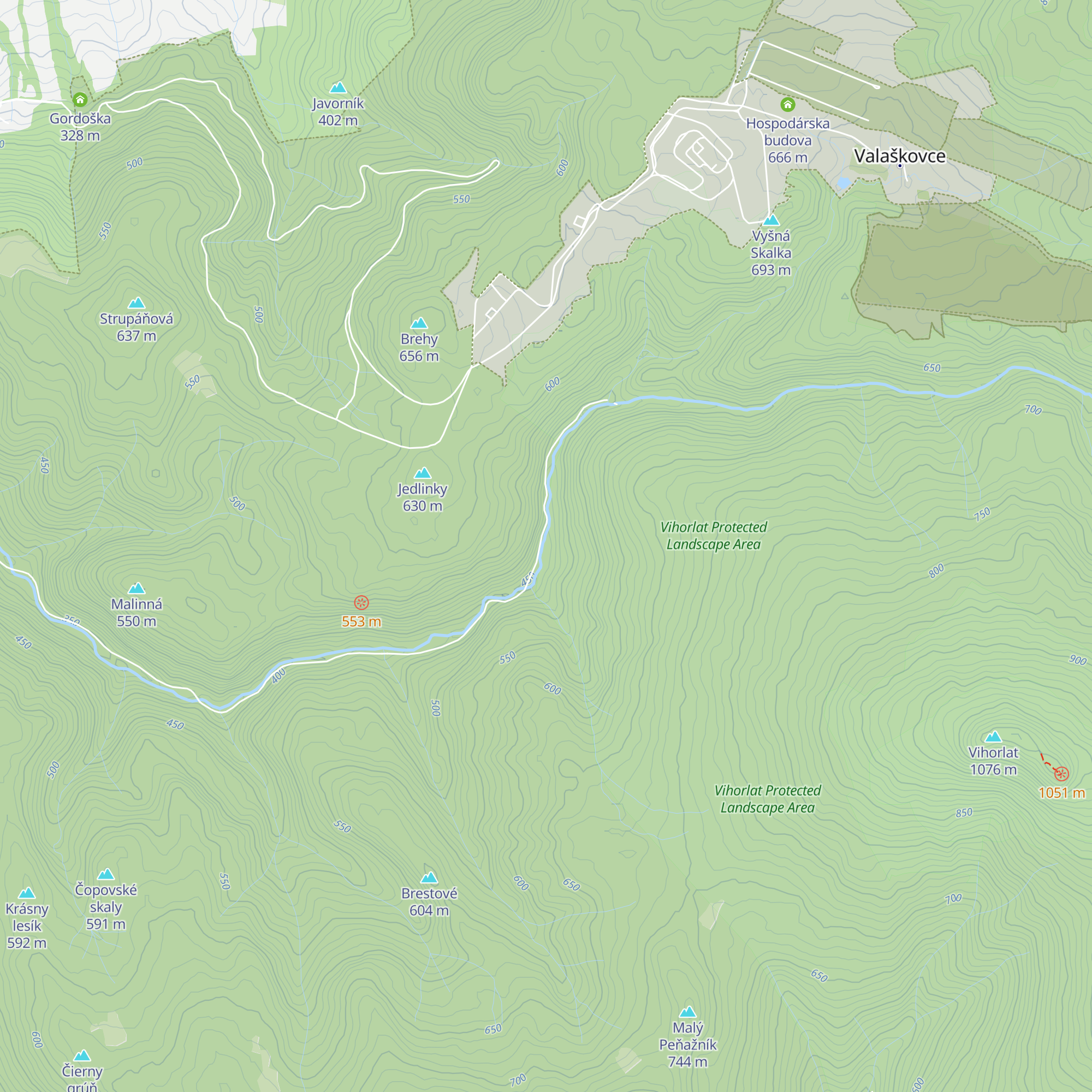 Chata Klin map