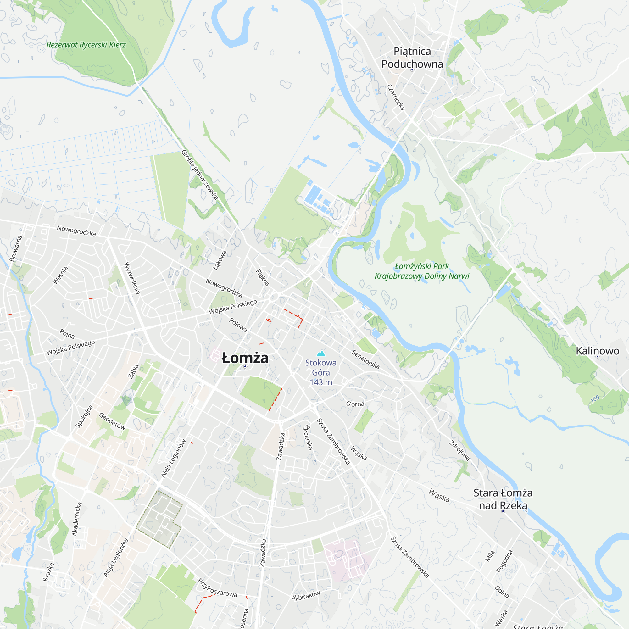 Punkt informacyjny miasta Łomża map