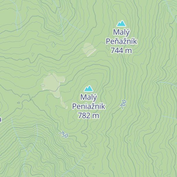 Map of Malý Peniažnik