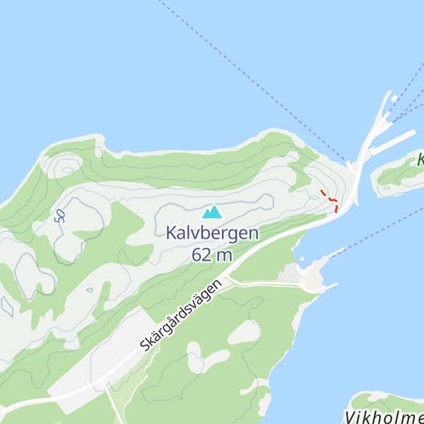 Map of Kalvbergen