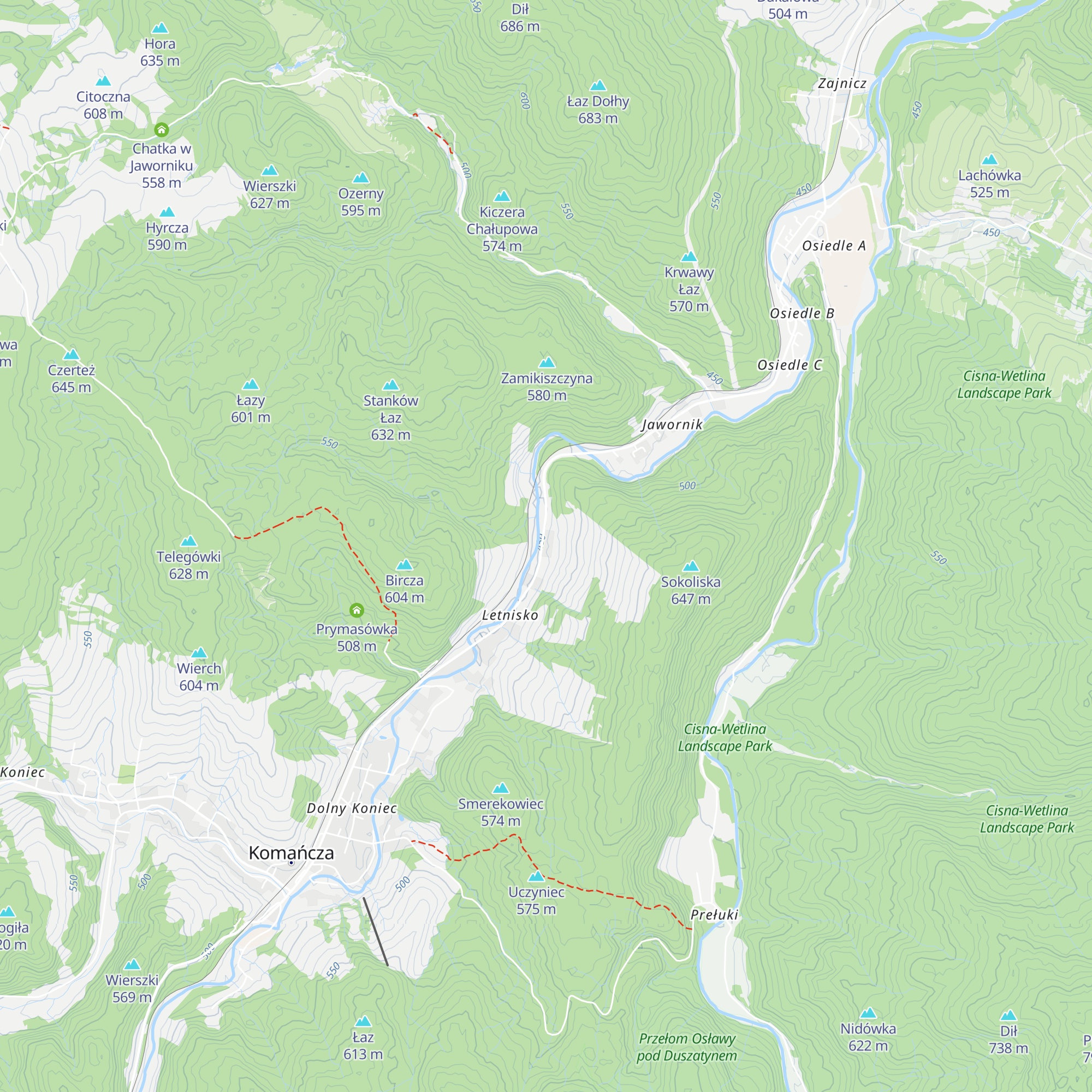 Leśny Dzban map