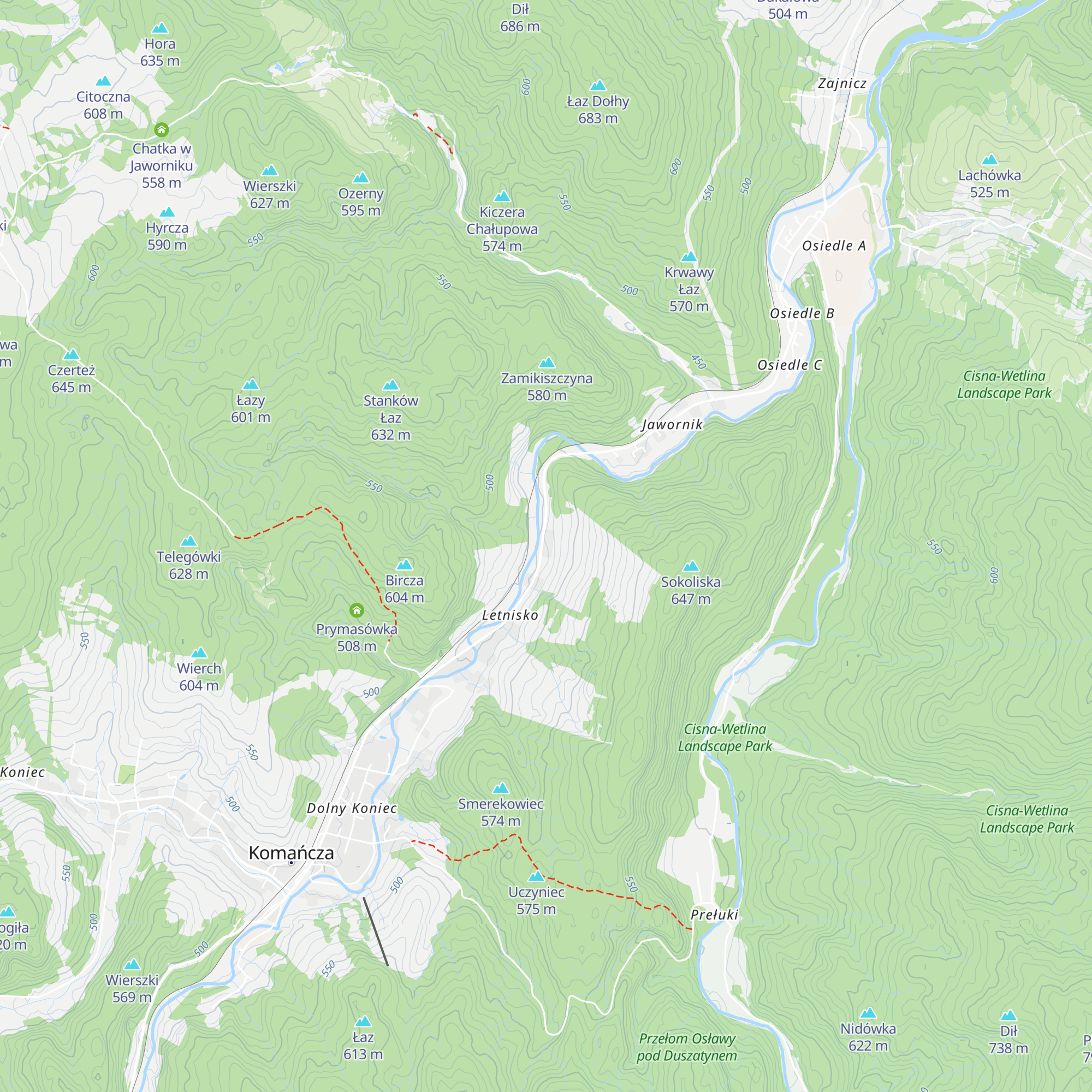 Leśny Dzban map