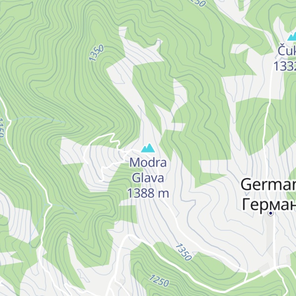 Map of Modra Glava