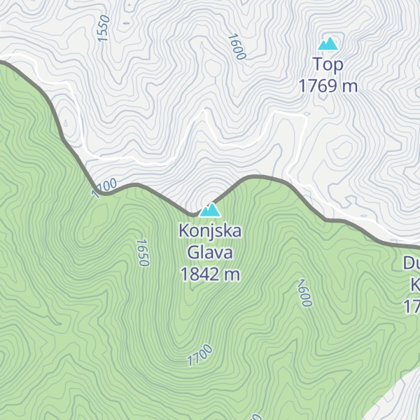 Map of Konjska Glava